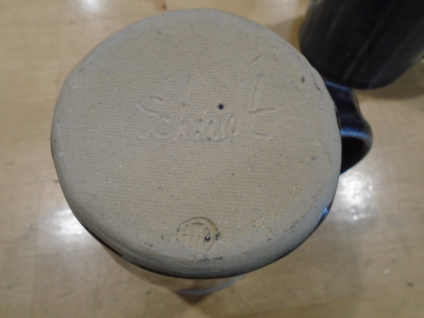 C&C Equipment Handmade Pottery Blue Coffee Mug