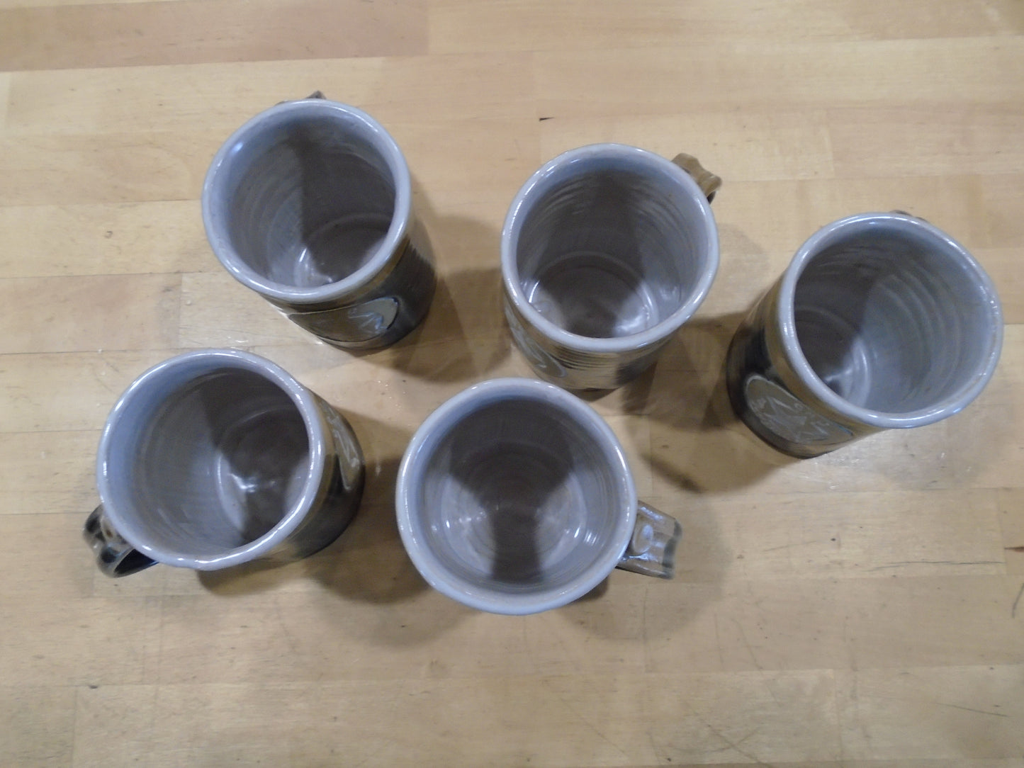 C&C Equipment Handmade Pottery Blue Coffee Mug