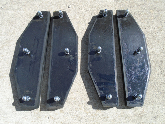 AT195669 Set of 4 Stabilizer Street Pads for John Deere Backhoes