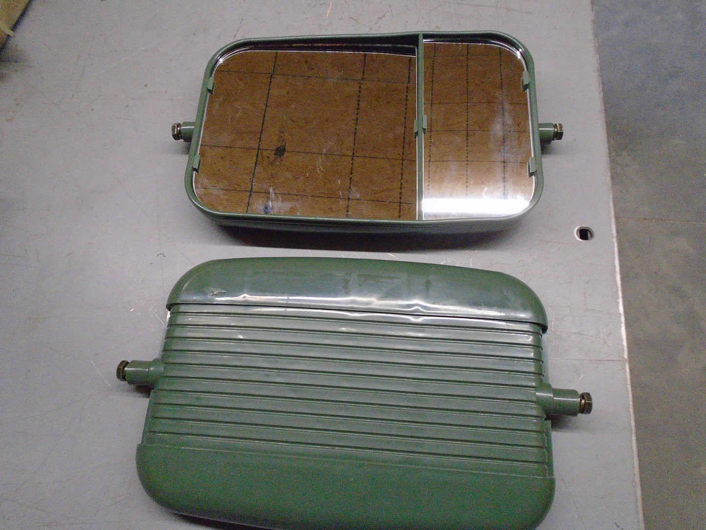 Set of Green HMMWV SIDE MIRROR HEAD Humvee H1 HUMMER Humvee M998