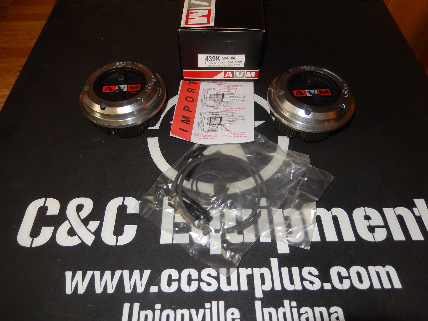 AVM 439K locking hubs Dodge Ford F450 F550 Dana 70 35 spline 1 ton lock outs