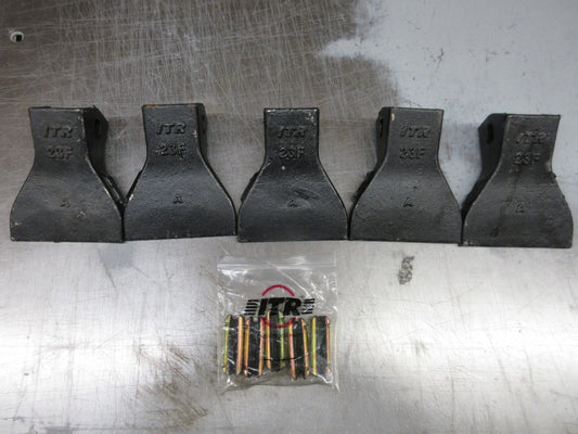 Set 0f 5 BACKHOE BUCKET TEETH FLARE DIGGING TEETH PIN Set 5 23 23F skidsteer Tooth ITR