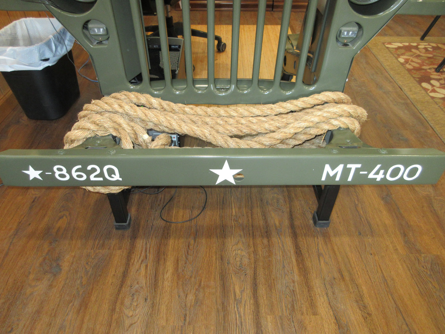 Willys MB GPW Front Bumper Manilla Braided Tow Rope