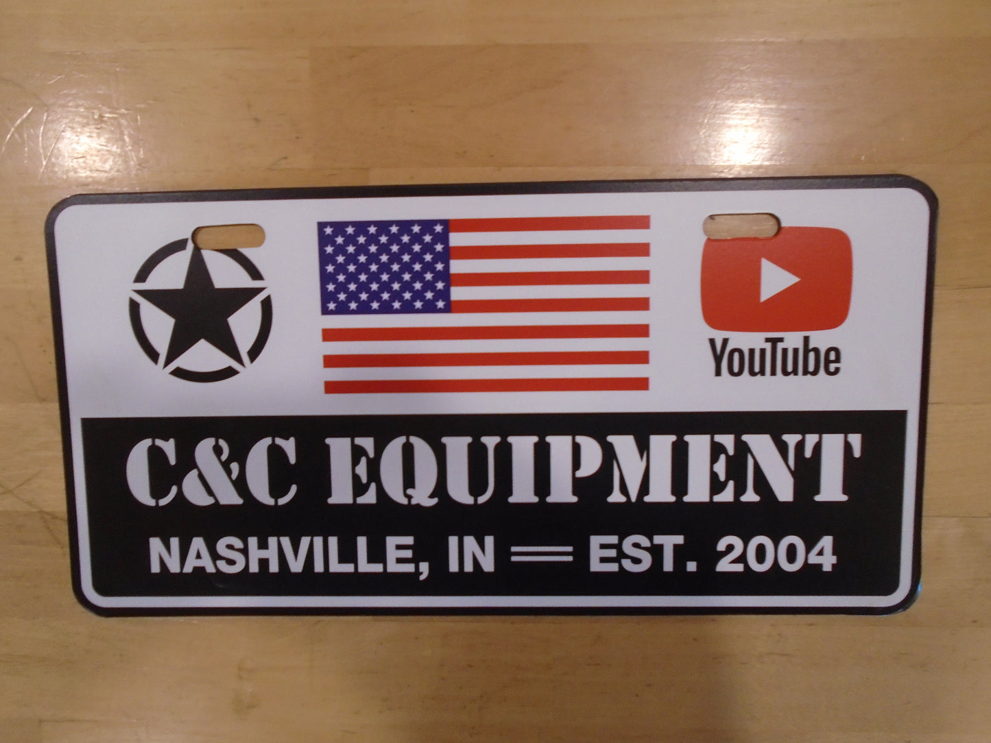 C&C Equipment American Flag - YouTube License Plate