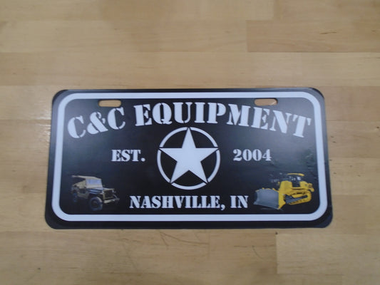 C&C Equipment License Plate